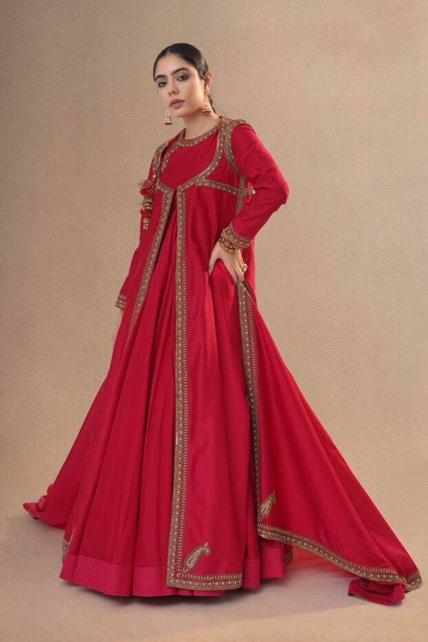 Sindoori Wedding Anarkali Suits