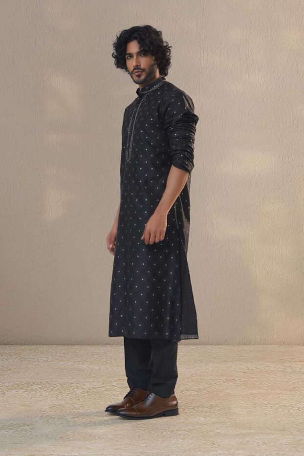 black-buti-silk-kurta-set