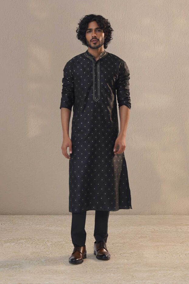 black-buti-silk-kurta-set