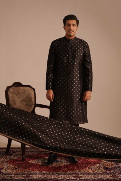 golden-buti-silk-kurta-set