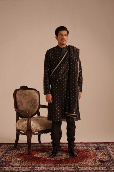 golden-buti-silk-kurta-set