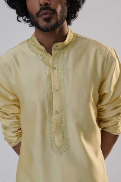 lemon-yellow-kurta-set