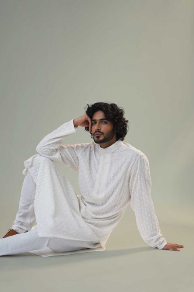 white-chikankari-embroidery-kurta