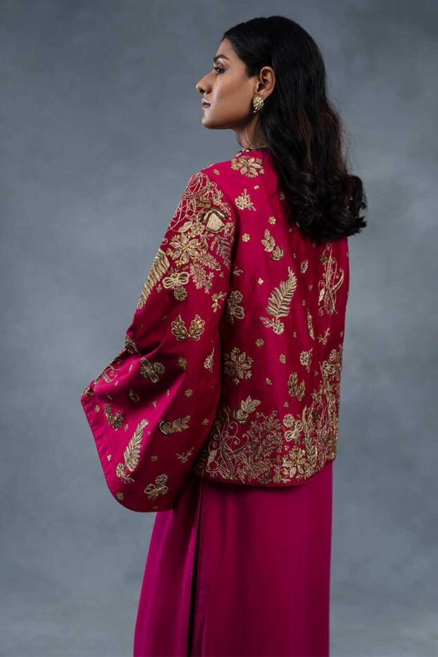 Afshan Pink Festive Designer Jacket