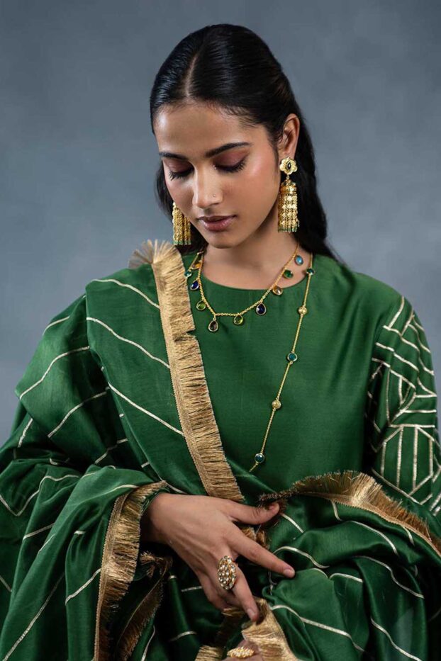 Arzoo Emerald Traditional Embroidered Suits