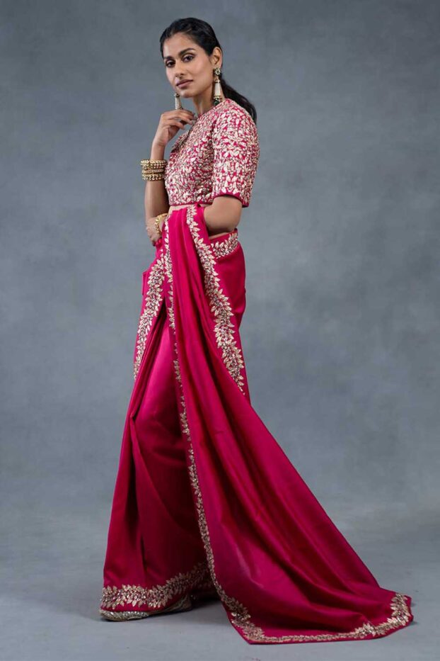 Gulabo Pink Party Wear Saree