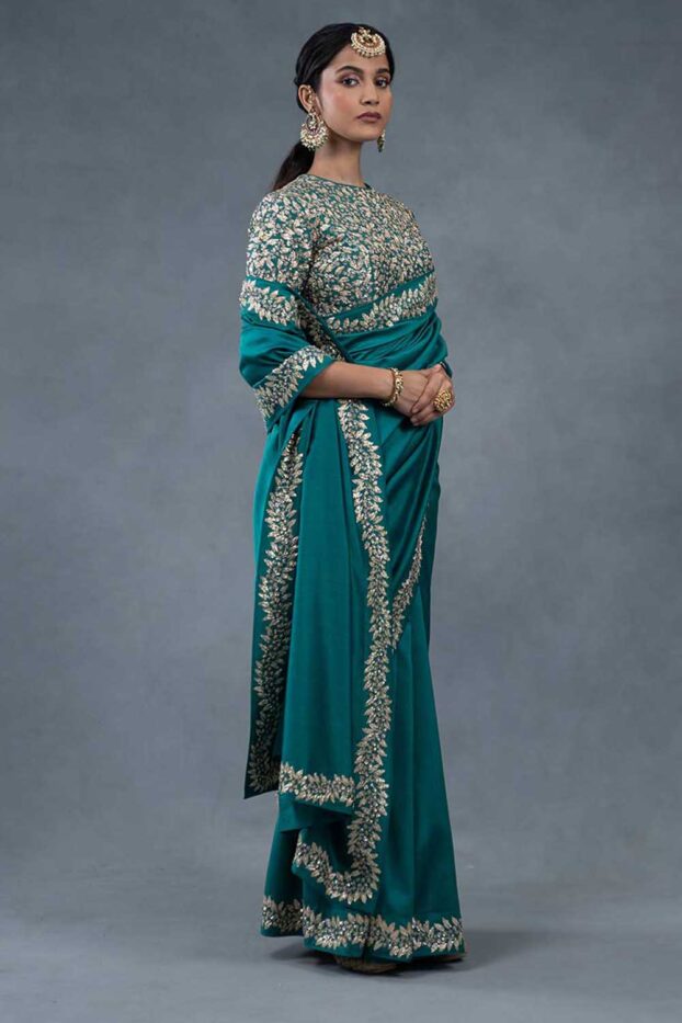 Gulabo Teal Exclusive Designer Saree