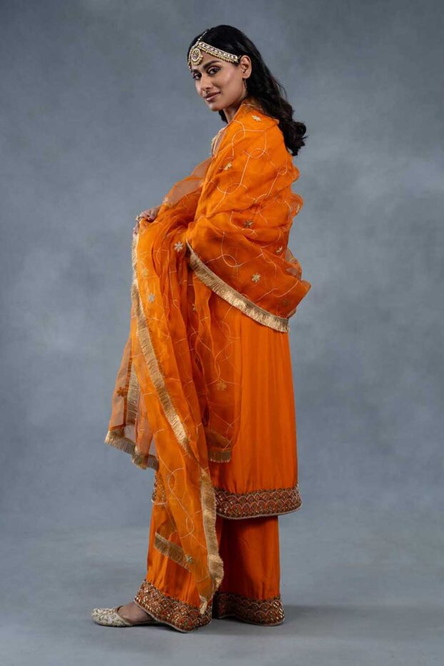 Inaya Orange Wedding Wear Suits