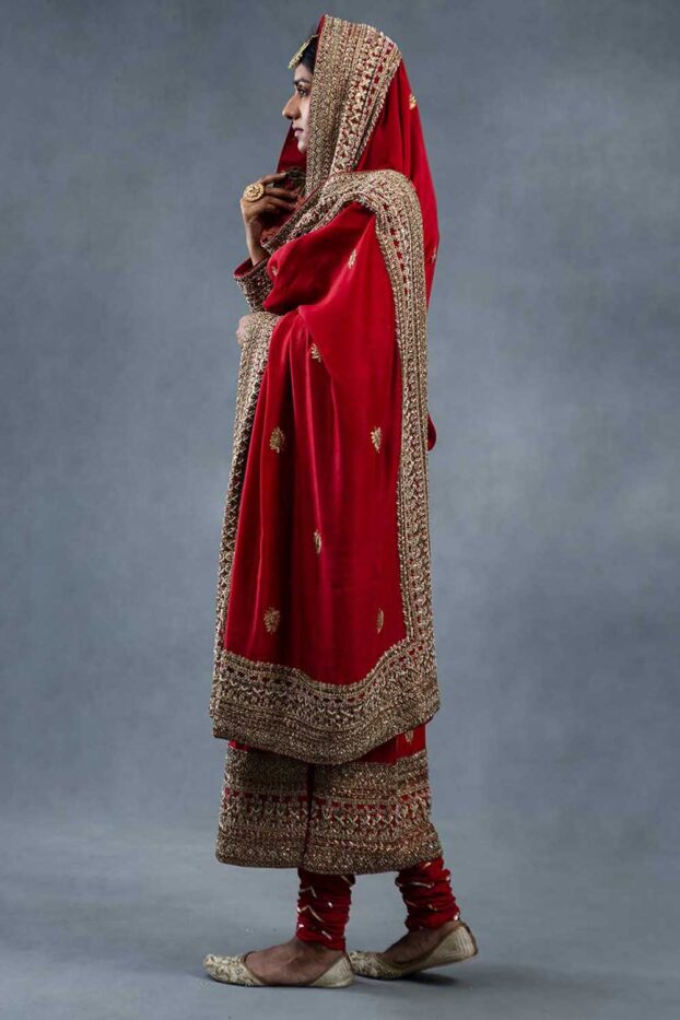 Mahreen Red Wedding Kurta