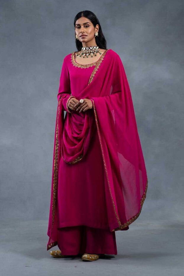 Mehru Pink Designer Suit Set