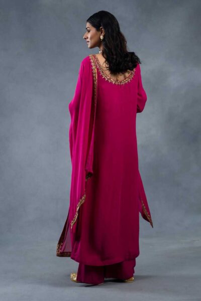 Mehru Pink Handcrafted Suit Set