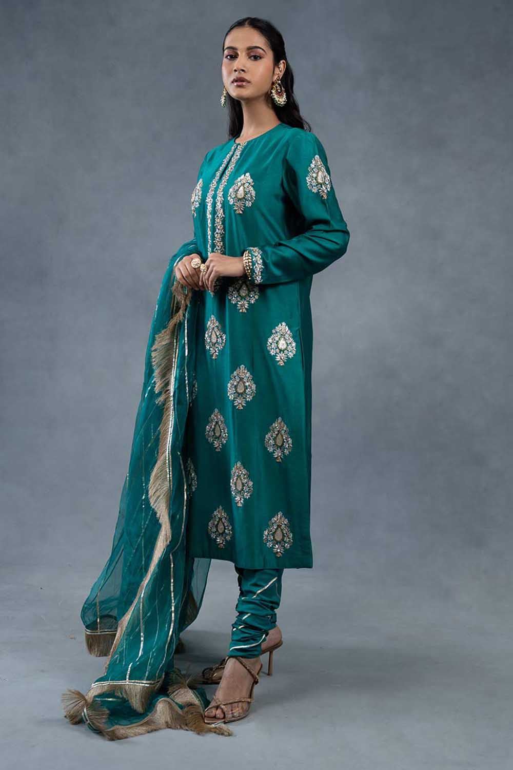 Mihr-Teal-Green-Luxury-Suit-Collections