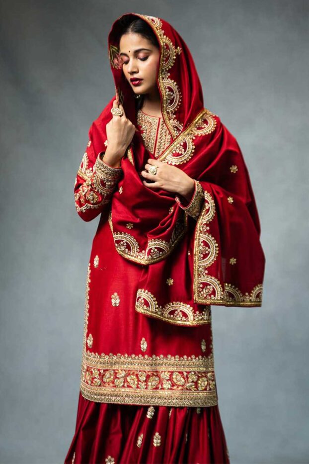 Pakeeza Red Party Wear Sharara