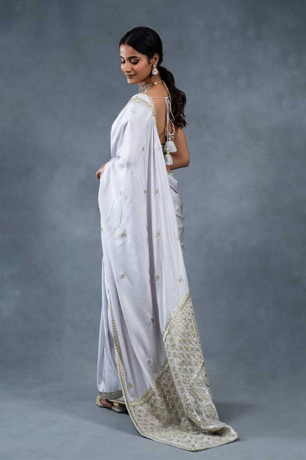 Shaleen Grey Party Wear Saree