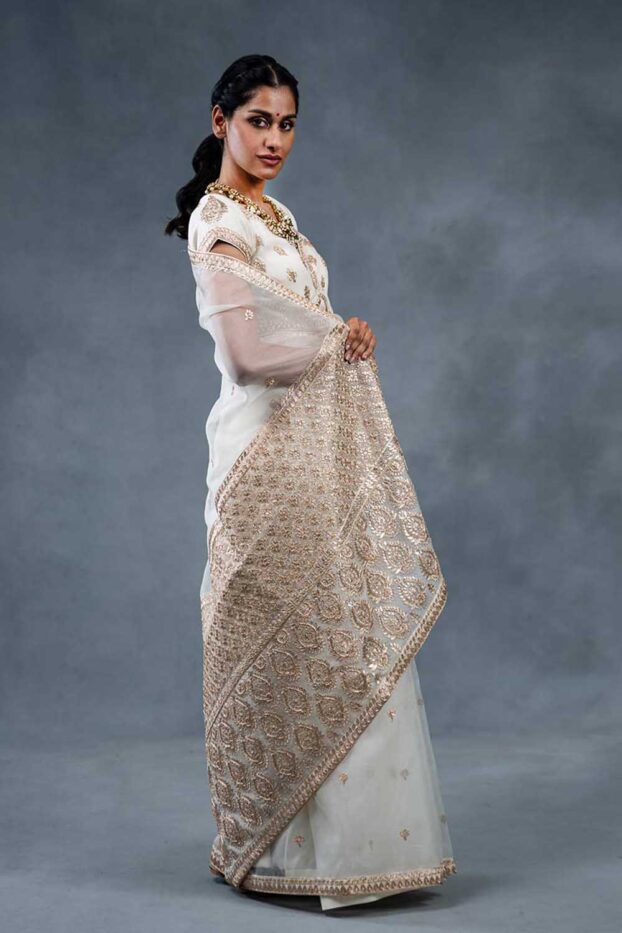 Shaleen Ivory Party Wear Saree