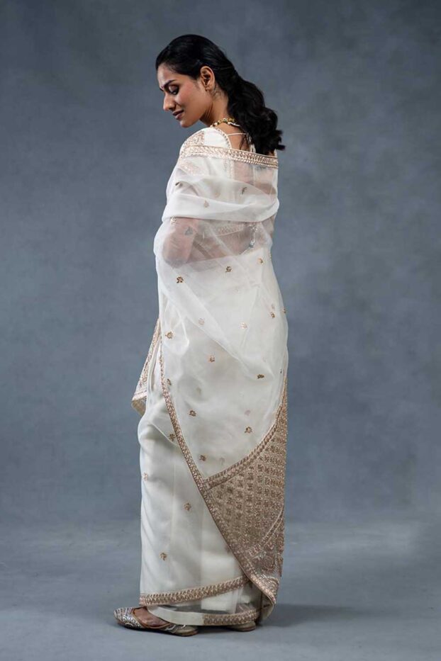 Shaleen Ivory Traditional Wedding Saree