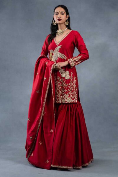 Sirat Red Bridal Sharara