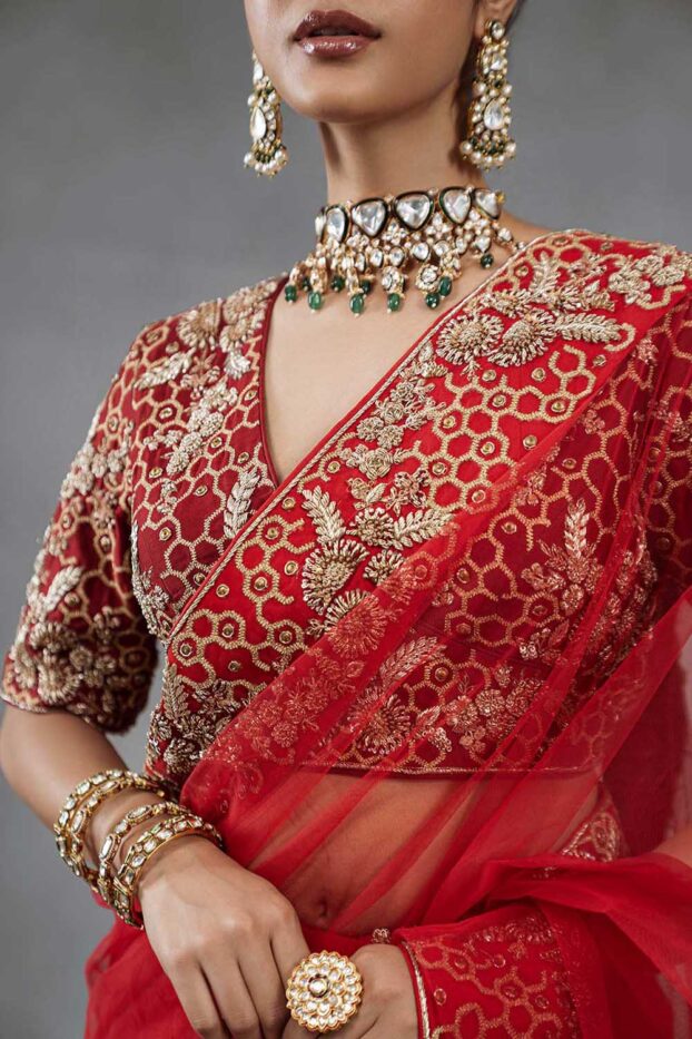 Sirat Red Exclusive Designer Saree