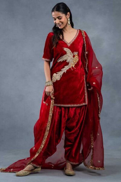 Sirat Red Luxury Wedding Kurta