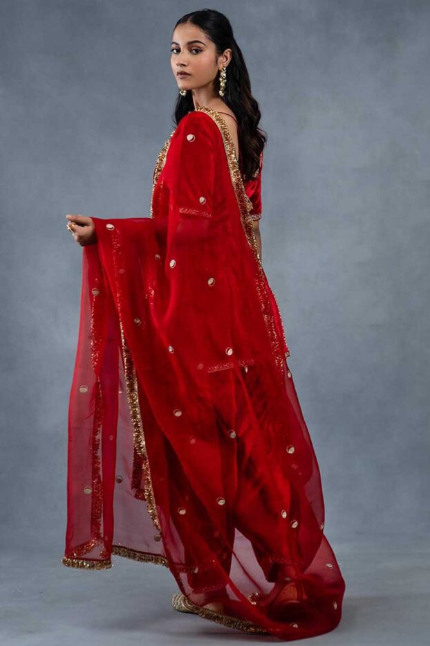 Sirat Red Wedding Kurta