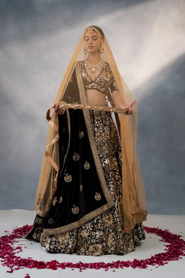 Qainaat Golden Designer Lehenga in South Delhi